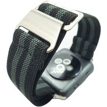 Load image into Gallery viewer, Max French Marine Nationale Elastic Apple Watch Strap Black/Grey