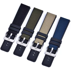 Max Sailcloth Watch Strap Black FKM Black Sailcloth