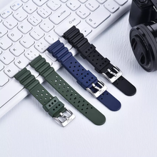 Load image into Gallery viewer, Max Wave Quick Release Silicone Soft Rubber Watch Strap Navy Blue
