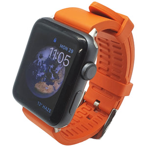 Max Apple FKM Rubber Replacement Watch Strap Orange