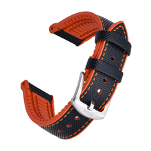 Load image into Gallery viewer, Max Hybrid Watch Strap Black &amp; Orange