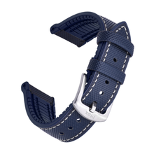 Load image into Gallery viewer, Max Hybrid Watch Strap Blue with White Lines