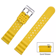 Load image into Gallery viewer, Max Wave Quick Release Silicone Soft Rubber Watch Strap Yellow