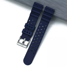 Load image into Gallery viewer, Max Wave Quick Release Silicone Soft Rubber Watch Strap Navy Blue