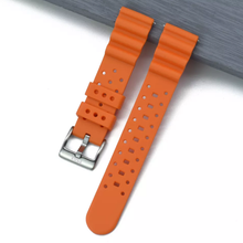 Load image into Gallery viewer, Max Wave Quick Release Silicone Soft Rubber Watch Strap Orange