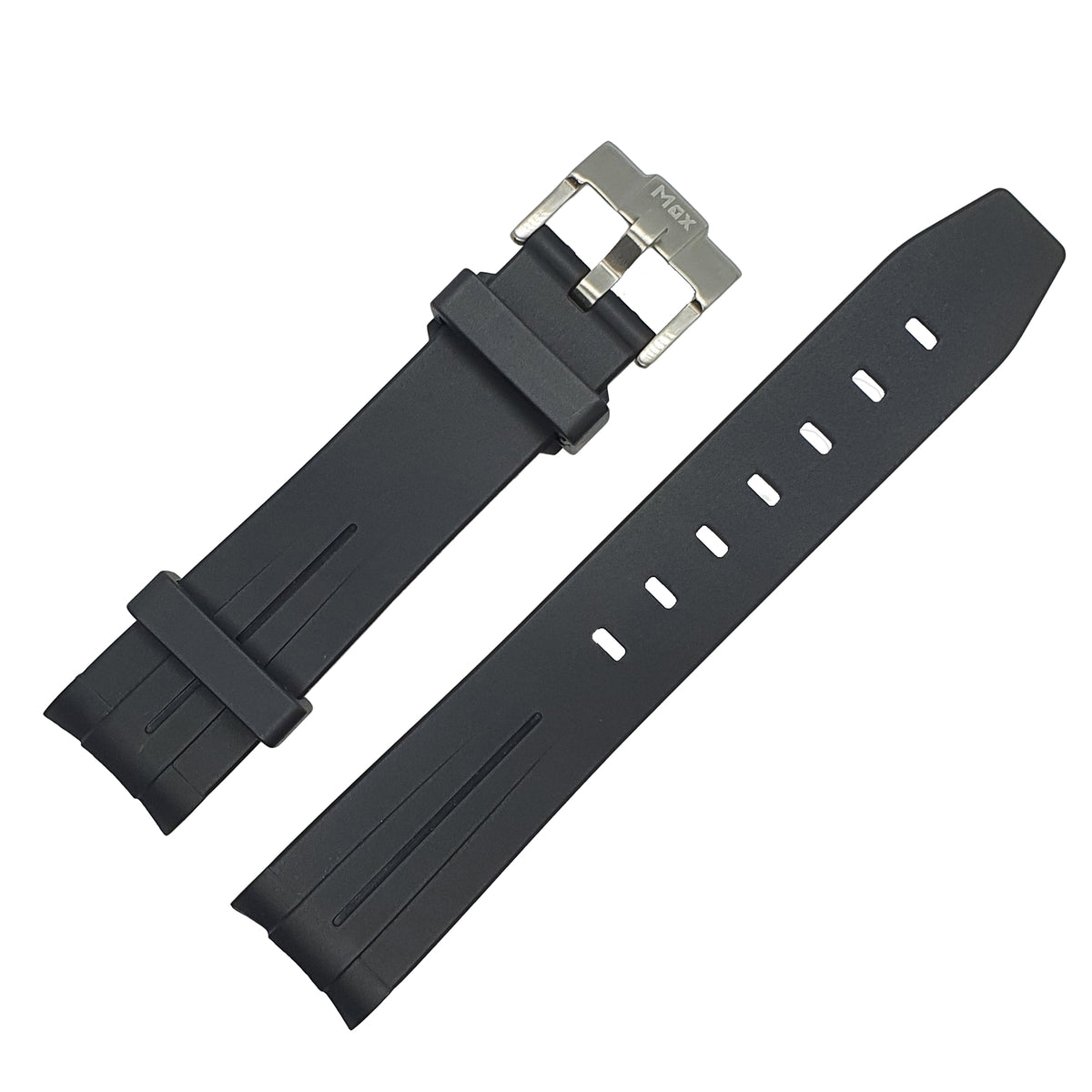 Max Curved End Watch Strap Black – Max Watch Straps