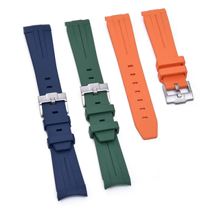 Max Curved End Watch Strap Blue