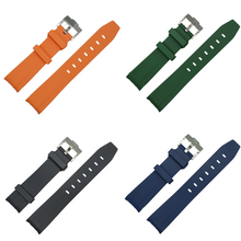 Load image into Gallery viewer, Max Curved End Watch Strap No Groove Green