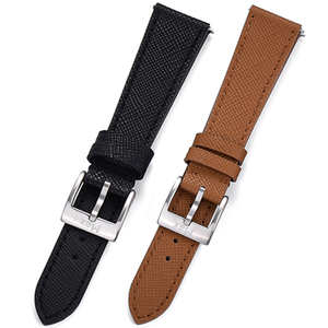 Max Epsom Leather Watch Strap Brown
