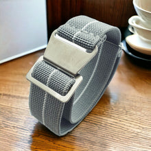 Load image into Gallery viewer, Max French Marine Nationale Elastic Watch Strap Grey/White