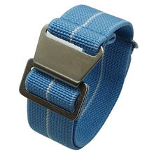 Load image into Gallery viewer, Max French Marine Nationale Elastic Watch Strap Light Blue/White