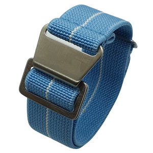 Max French Marine Nationale Elastic Watch Strap Light Blue/White