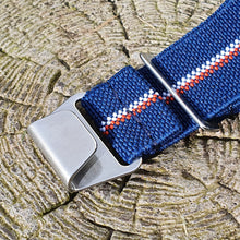 Load image into Gallery viewer, Max French Marine Nationale Elastic Watch Strap Navy Blue/White/Red