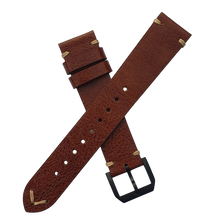 Load image into Gallery viewer, Max Original Genuine Leather Watch Strap Oil Wax Brown