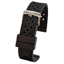 Load image into Gallery viewer, Max FKM Rubber Honeycomb Quick Release Watch Strap Black