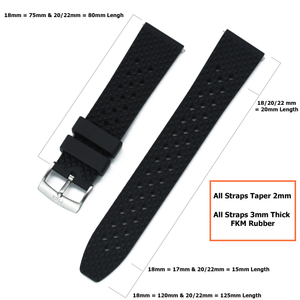 Max FKM Rubber Honeycomb Quick Release Watch Strap Green