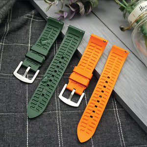 Max Quick Release FKM Rubber Watch Strap Orange