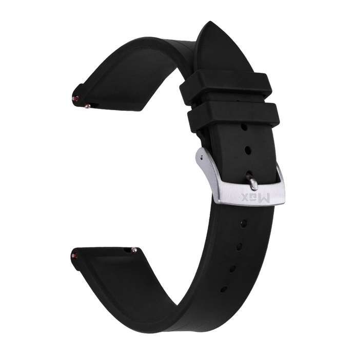 Max T-Shape FKM Rubber Quick Release Watch Strap Black