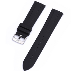 Max T-Shape FKM Rubber Quick Release Watch Strap Black