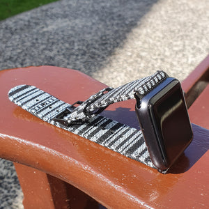 Max Tribal Fabric Watch Strap Compatible with all Apple iWatch Black/Grey