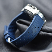 Load image into Gallery viewer, Max Tropical Watch Strap Navy Blue/Silver