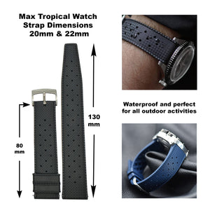Max Tropical Watch Strap White/Black